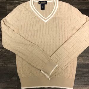 Brooks Brothers Boys Cotton Cable V NECK Sweater